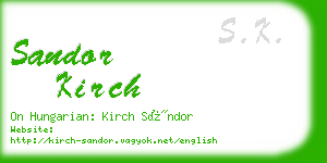 sandor kirch business card